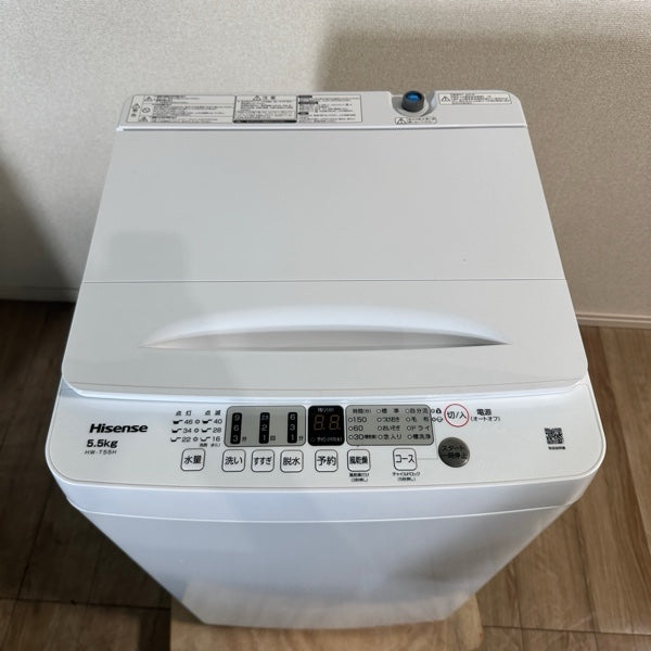 中古 縦型洗濯機 Hisense HW-T55H 5kg 2025年製