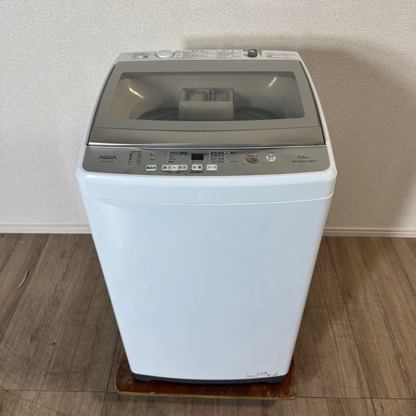 中古 縦型洗濯機 AQUA AQW-P7MJ 7kg 2022年製 写真2