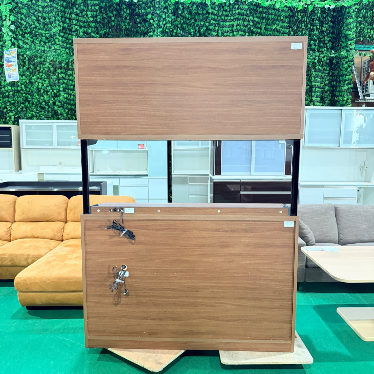中古 食器棚 スリムタイプ(幅80cm以下) ブラウン