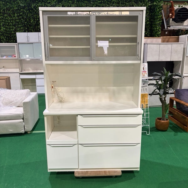 中古 食器棚 ホワイト