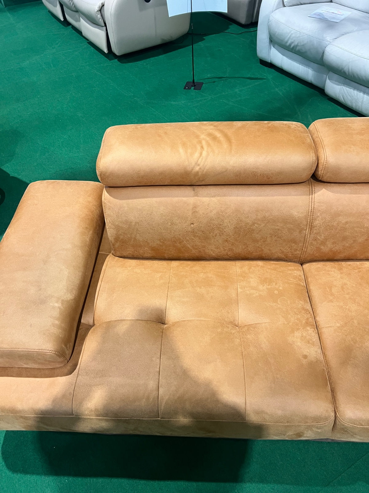 中古 ソファ カウチ キャメル